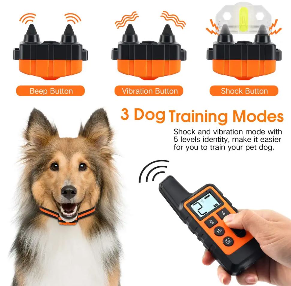 BARKAHOLICS® BH150R Remote Dog Training Shock Collar 1-2 Dogs 500m S/M - BARKAHOLICS®