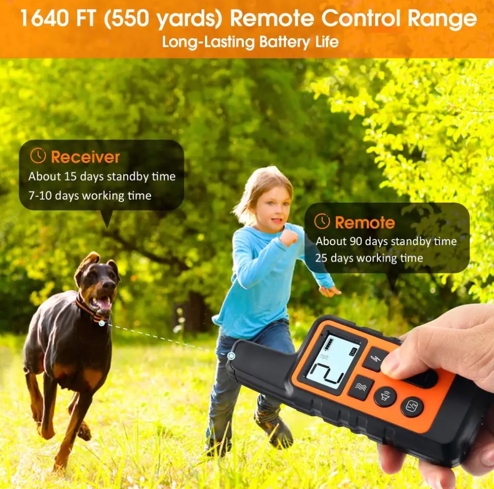 BARKAHOLICS® BH150R Remote Dog Training Shock Collar 1-2 Dogs 500m S/M - BARKAHOLICS®